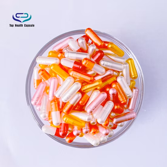 Certificat Hala Pullulan Capsule vide avec différentes couleurs et différentes tailles pour les soins de santé